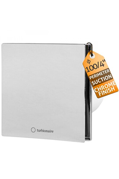 Turbionaire Ventilator de baie ARTE 100 SC, Cromat, Clapeta antiretur, Aspira...