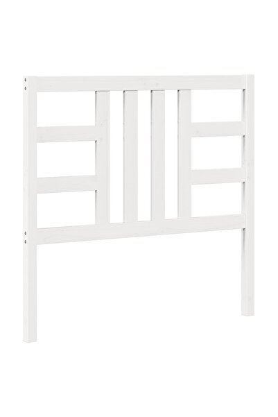 vidaxl Bedside table, white, 106x4x100 cm, solid pine wood