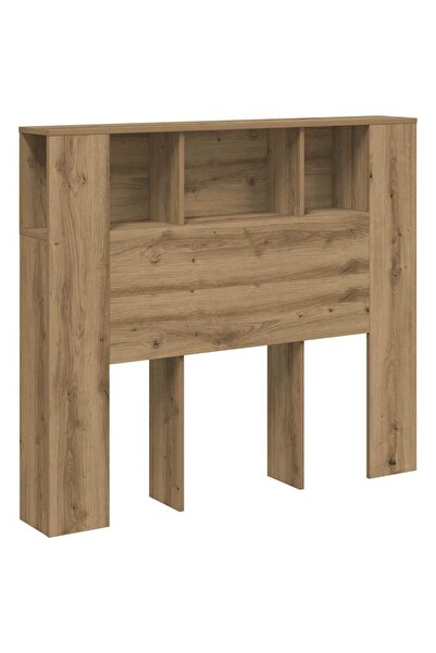 vidaxl Handcrafted oak bed headboard wardrobe 120x19x104.5cm processed wood