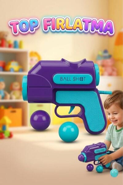 Tıfıl Toys 3 Parçalı Top Atan Yaylı Fırlatıcı ve 2 Yuvarlak Toplu Renkli Eğle...