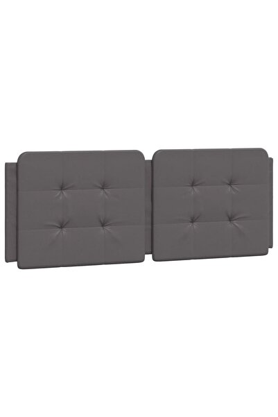 vidaxl Pernă pentru tăblie pat, Zadar, gri, 120 cm, piele artificială