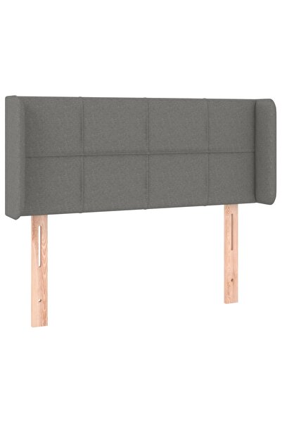 vidaxl Dark grey headboard with wings 93x16x78/88 cm textile
