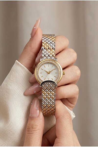 KLISHE Butik Luna Women's Steel Watch Gold & Silver Mix Color Special Design ...