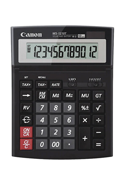 Canon Calculator birou WS-1210THB, 12 cifre, afișaj LCD, alimentare solară și...