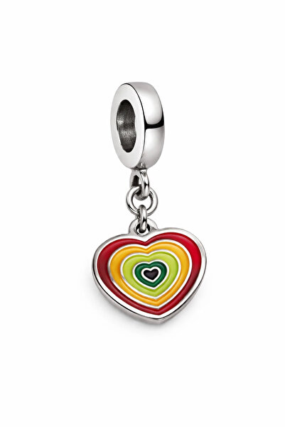 MakeWell Rainbow Heart Steel Charm