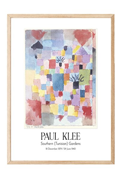 Postifull Paul Klee - Southern (Tunisian) Gardens, Wood Framed Art Print, Art...