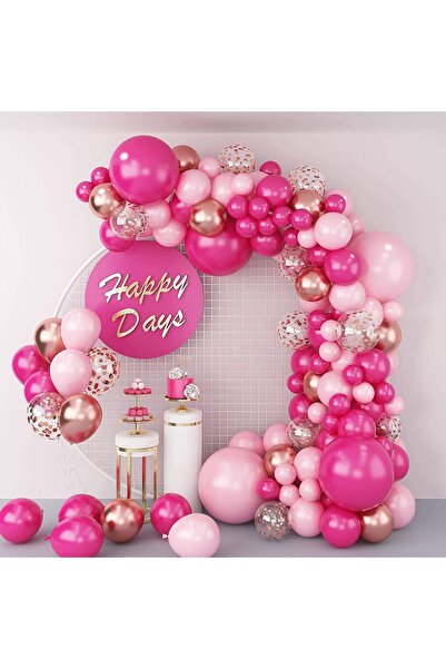 Baloane Vesele Pink Balloon Arch For Parties 150 Pieces ARC39
