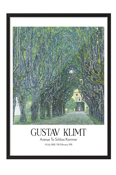 Postifull Gustav Klimt - Avenija ka zamku Kammer, slika u crnom okviru, serij...