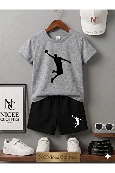 NC Nicee Clothes Tricou și pantaloni scurți de vară pentru copii, unisex (imp...