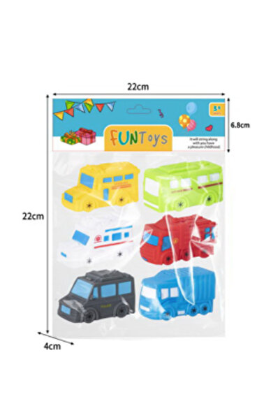 PlayFun Set de 6 jucarii Piuitor Masinute de Baie 6511110051249