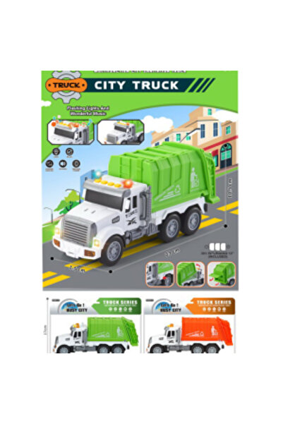 CasaDesteapta.ro Mașină de Gunoi Jucarie Interactivă „City Truck”, 23 cm, Lum...