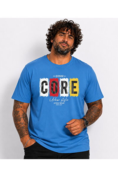 MocGrande Tricou cu gâtul în formă de O pentru bărbați, mărime mare, Core 261...