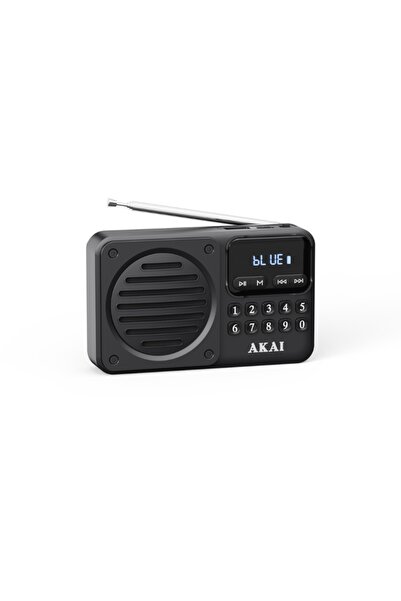 AKAI APR-300BK Μαύρο μίνι φορητό ρετρό ραδιόφωνο FM/AM, Bluetooth, USB, microSD