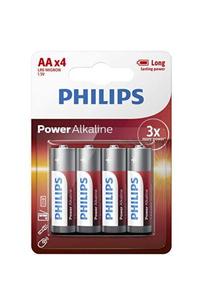 Philips LR6P4B/GRS Power Alkaline Αλκαλικές μπαταρίες υψηλής απόδοσης 4 τμχ AA