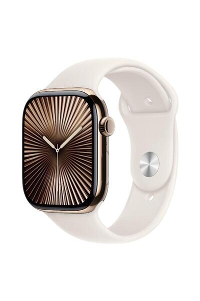 Apple Ceas 10 GPS Cellular, Aur Titan 46mm, LTPO OLED, 64GB, Curea Sport Star...