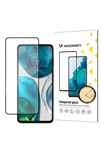 WOZINSKY Super Durable Full Glue Full Screen Tempered Glass with Frame Case F...