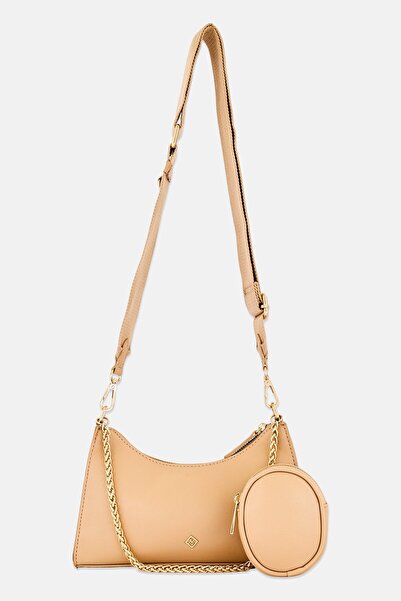Call it Spring Women Brand Logo Cross Body Bag With Pouch, Peach