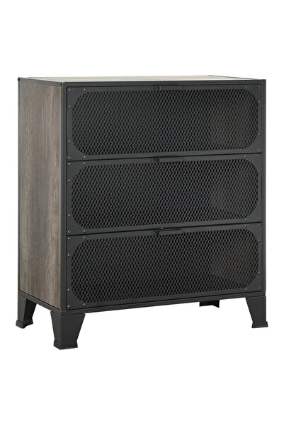 vidaxl Dulap de depozitare,gri,72x36x82cm,metal și MDF