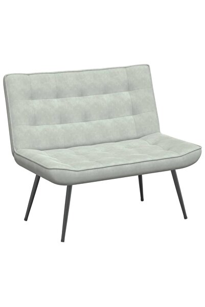vidaxl Bancă gri deschis 110x74x84 cm catifea