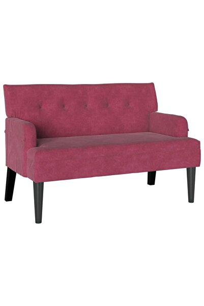vidaxl Bancă Chesterfield Roșu Vin 112 x 65,5 x 75 cm Catifea