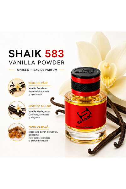 Shaik 583 Βανίλια σε Σκόνη Unisex Eau de Parfum, 50 ml, Άρωμα Βανίλιας σε Σκό...