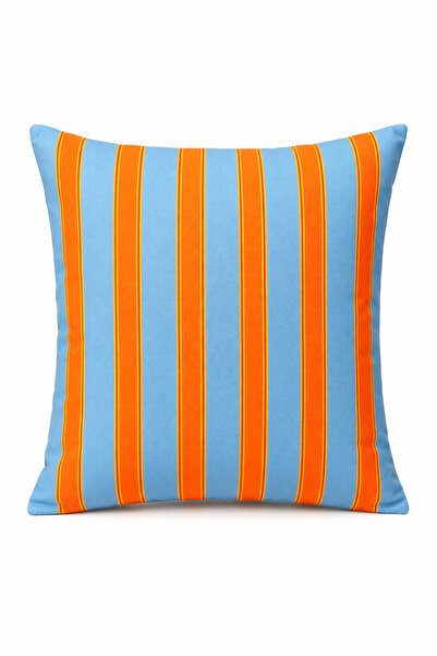 MODA CERO Orange Striped Throw Pillow Cover 45X45 cm