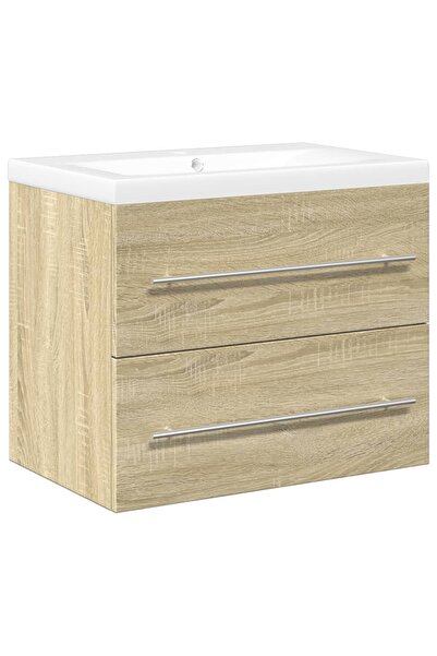 vidaxl Bathroom furniture set, 2 pieces, sonoma oak, engineered wood