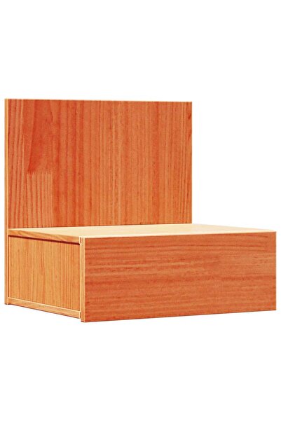 vidaxl Noptieră Maroniu cerat 42 x 32,5 x 40 cm Lemn masiv de pin