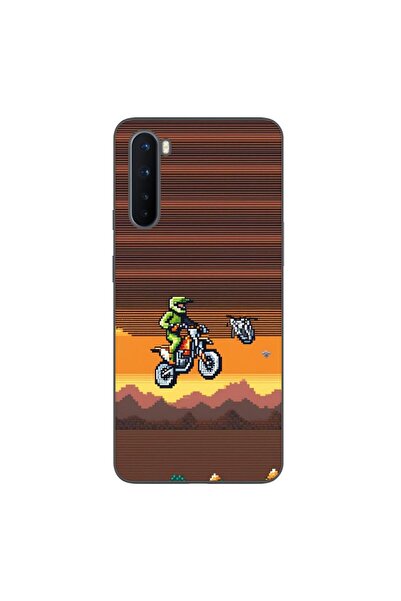 OEM Husa compatibila cu OnePlus Nord Silicon Gel Tpu Model Pixel Art Motorcross