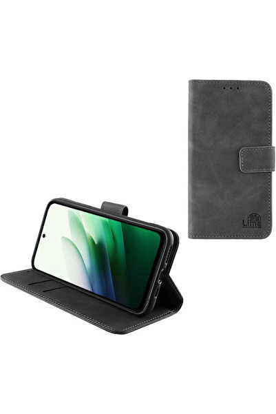 Lime&co Lime Essential Magnet Book Συνθετικό Δέρμα Γκρι (Redmi 15) Κωδικός: 8...