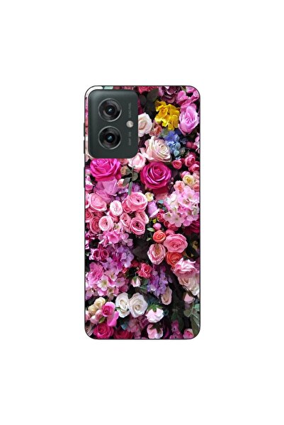 OEM Husa compatibila cu Motorola Moto G55 Silicon Gel Tpu Model Trandafiri Roz