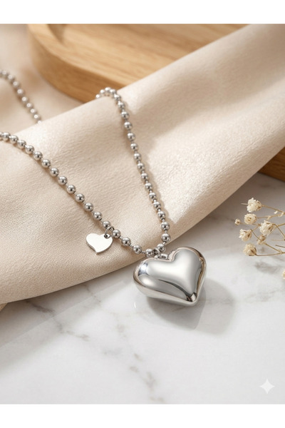 Bozhi Necklace Steel Silver Elegant Gift