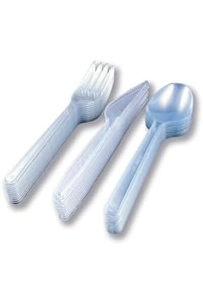 Yıldızan Tamgün Hard Thick Plastic Fork - Knife - Spoon - 1. Quality Luxury T...