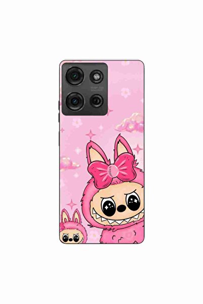 OEM Husa compatibila cu Motorola Moto G75 Silicon Gel Tpu Model Labubu Pink F...