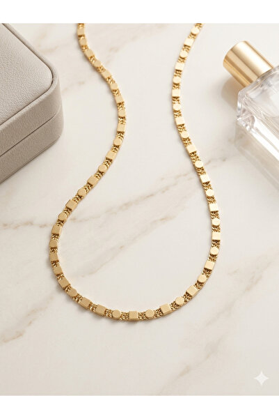 Bozhi Necklace Steel Gold Minimal Elegance