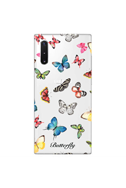 Other Samsung Note 10 Plus Butterfly Mix Transparent Silicone TPU Θήκη