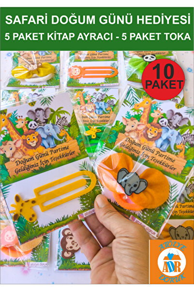 Atölye Doruk SAFARİ Doğum Günü Hediyesi-Safari Parti Dağıtmalık Hediye-Renkli...