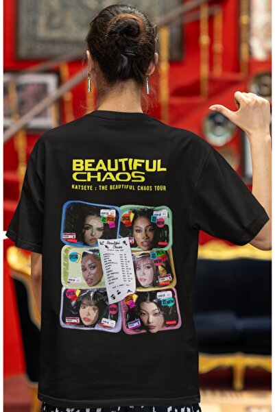 SEVBANO Katseye Beautiful Chaos Kpop muzička grupa, unisex majica sa leđnim p...