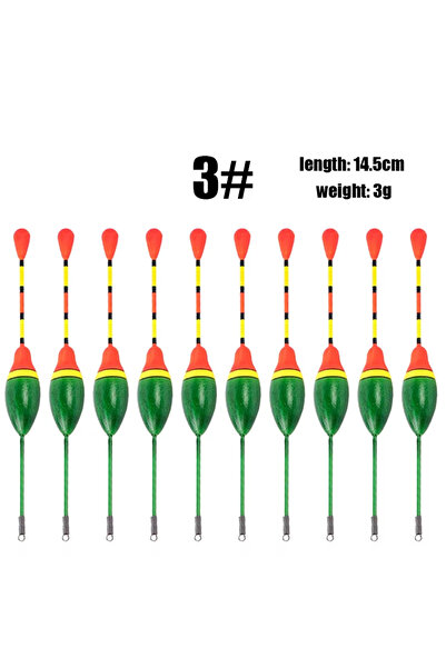 choice2 10pcs green 10Pcs/Lot Promotion Fishing Floats Set Mix Size Color Foa...