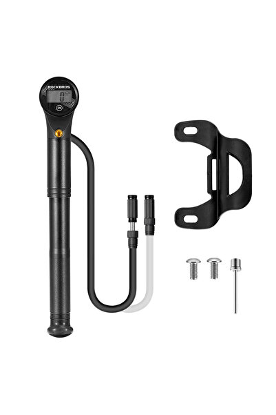 ROCKBROS Pompă electronică, pentru anvelope și suspensii de bicicletă, 320PSI...