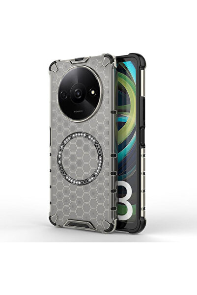 Techsuit Κυψελωτό Προφυλακτήρας Σιλικόνης Μαύρο (Redmi A3) Κωδικός: KF2348198