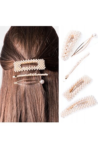 Mardil Agrafe Pentru Par Cu Perle Si Elemente Aurii, Accesorii Elegante Pentr...