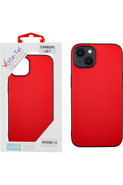 Other Volte-Tel Carbon Lift Κόκκινο Κάλυμμα Πλάτης Σιλικόνης (iPhone 13)