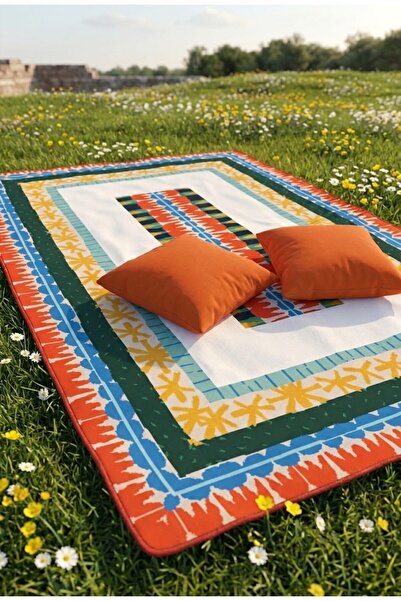 Kuki Concept Festivalimsi--150x220 cm çok renkli eğlenceli geometrik desen di...