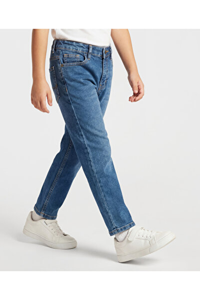 Pine kids Denim Woven Full Length Washed Jeans - Blue