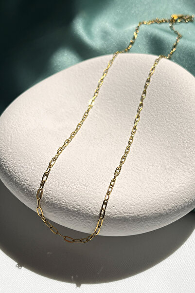 Berilya Aksesuar Steel Thin Paperclip Chain Necklace