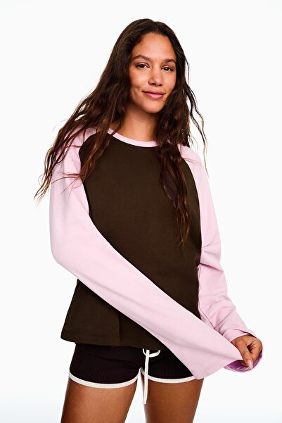 Bershka Uzun kollu reglan tişört