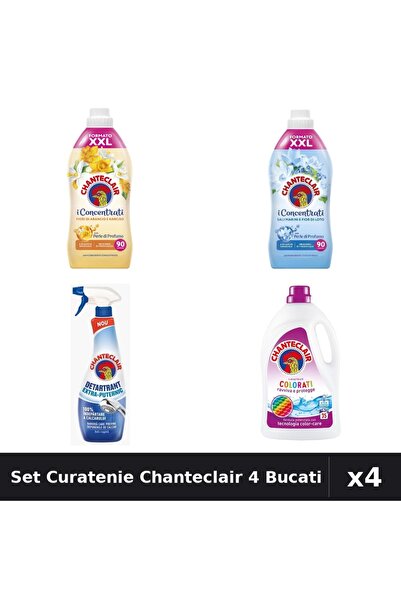 Chanteclair Set 4 Curatenie - 2x Balsam 1800ml, Detartrant 625ml, Detergent 1...