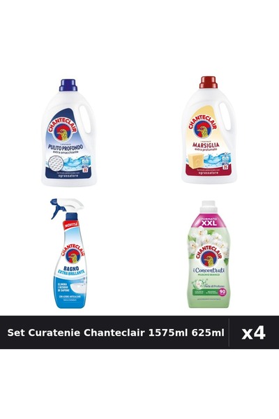 Chanteclair Set 4 Detergent și Balsam Rufe 1575ml 35 Spalari - Curatare, Mars...