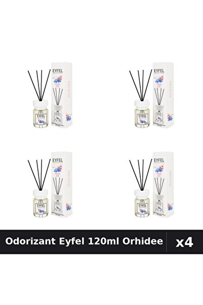 Eyfel Set 4 Odorizante Camera cu Betisoare - Aroma Orhidee, Parfum Intens 120ml